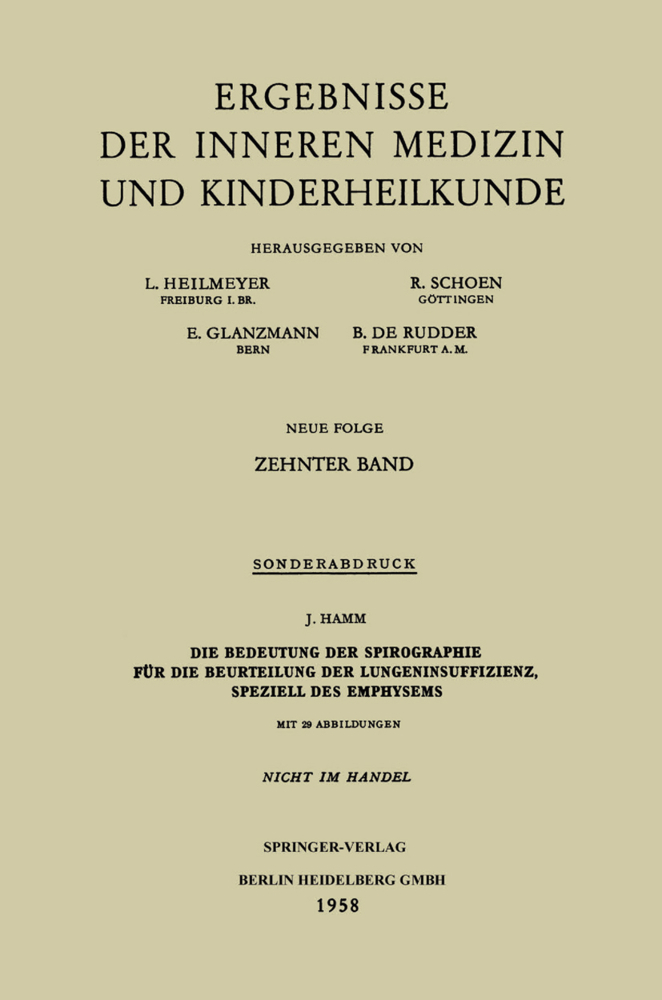 Die Bedeutung der Spirographie für die Beurteilung der Lungeninsuffizienz, speziell des Emphysems