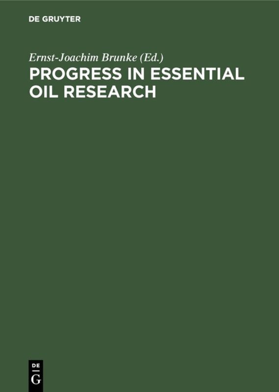 Progress in Essential Oil Research