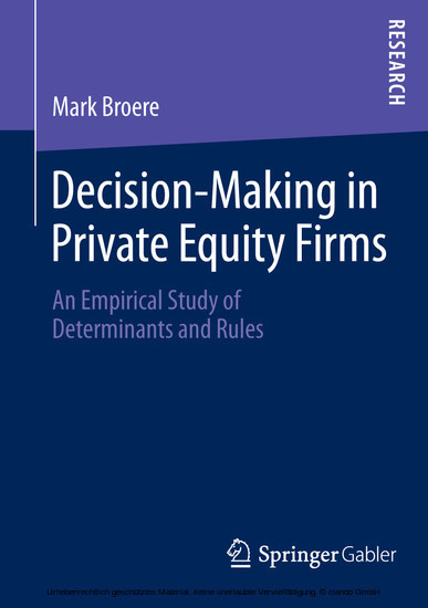 Decision-Making in Private Equity Firms