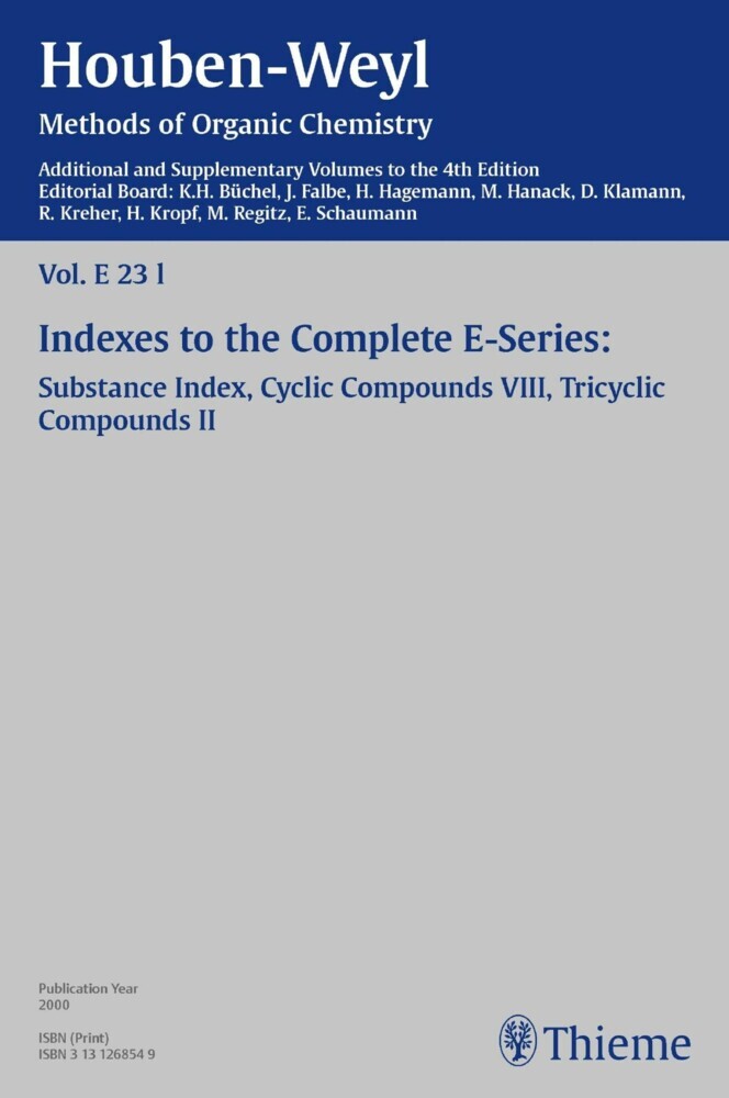 Houben-Weyl Methods of Organic Chemistry Vol. E 23l, 4th Edition Supplement. Vol.E 23l