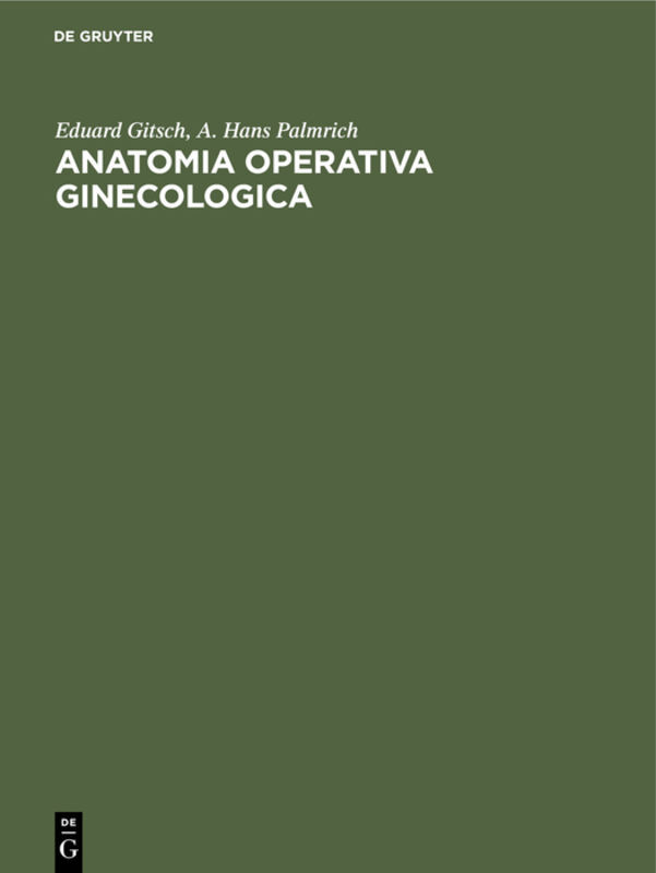 Anatomia operativa ginecologica