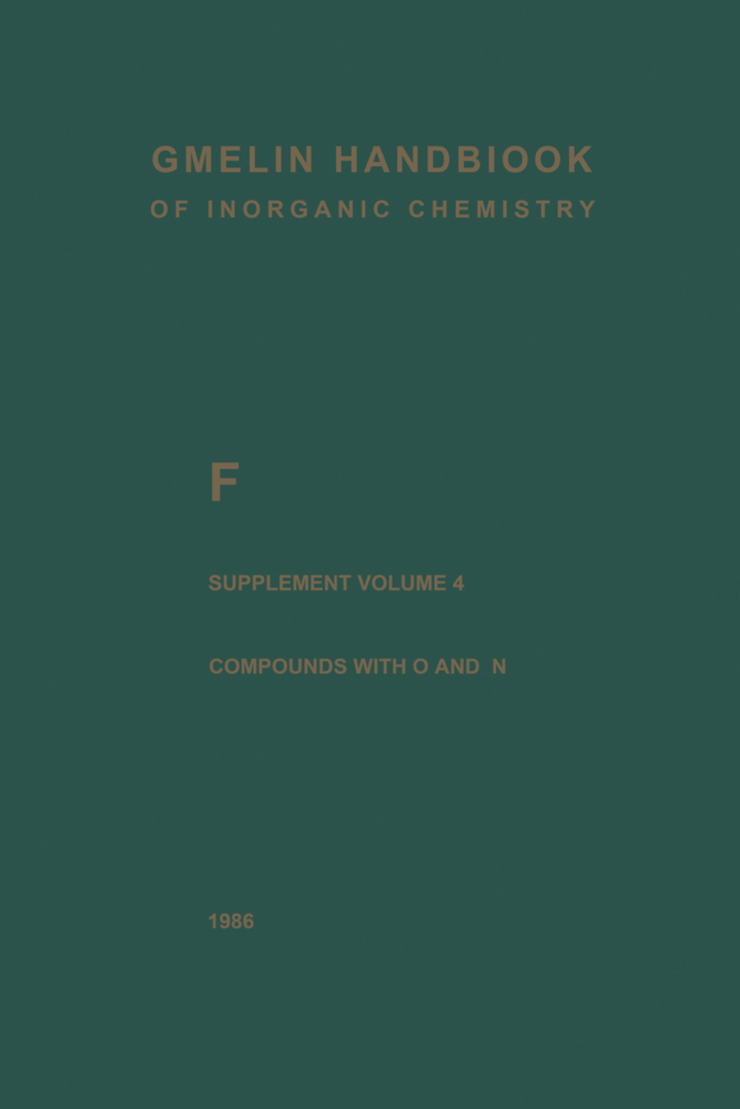 F Fluorine, Supplement. Vol.4