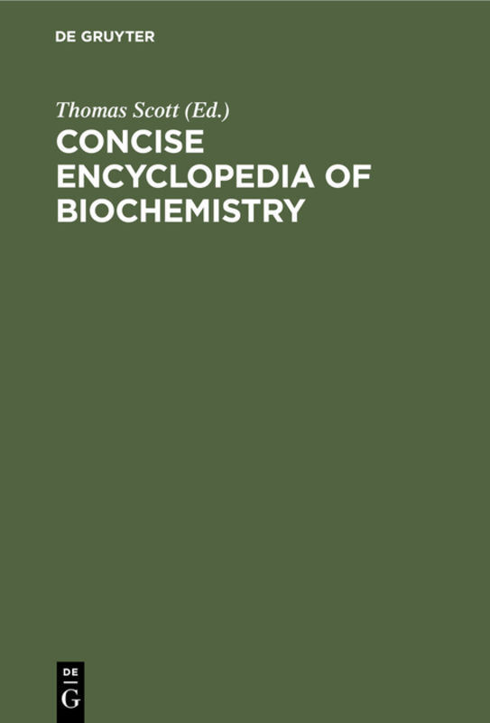 Concise encyclopedia of biochemistry