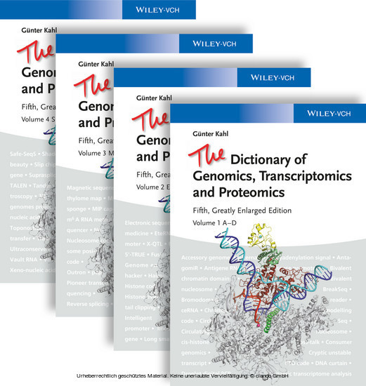 The Dictionary of Genomics, Transcriptomics and Proteomics, 4 Volume Set