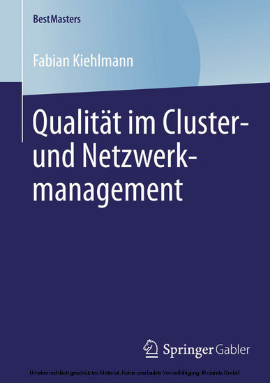 Qualität im Cluster- und Netzwerkmanagement