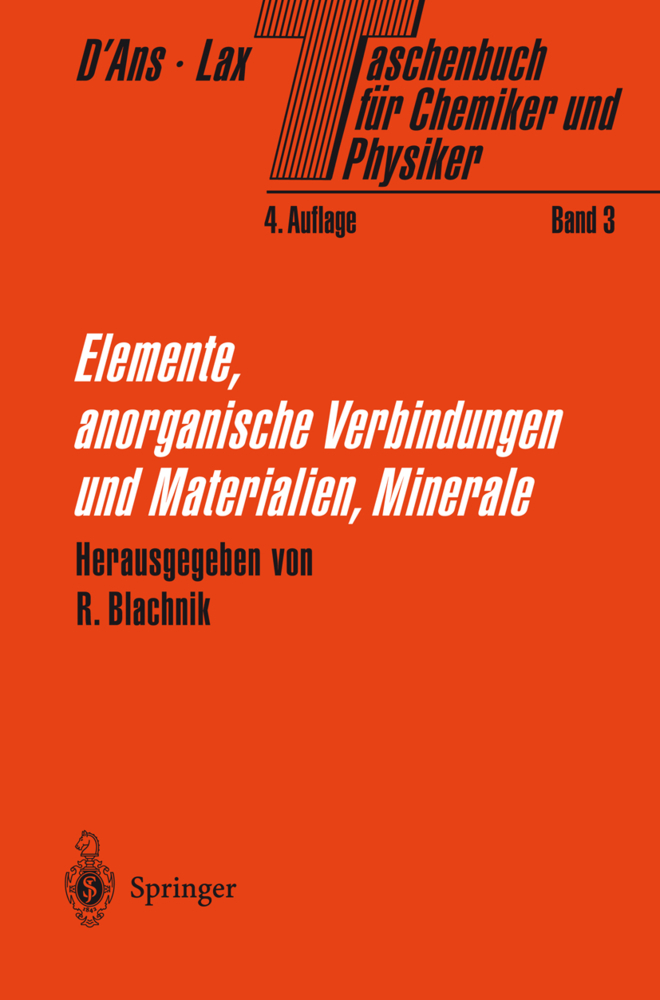 Taschenbuch für Chemiker und Physiker, 3 Teile