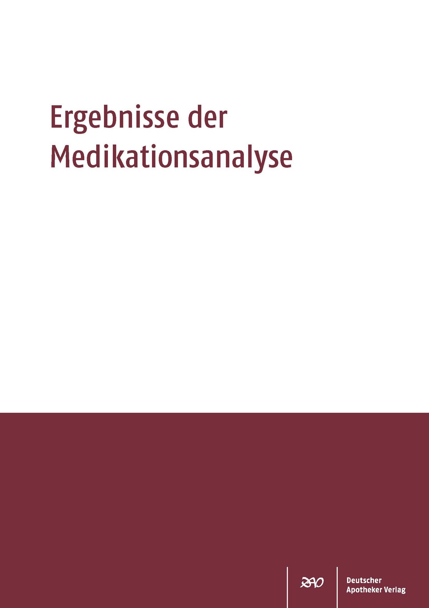 Ergebnisse der Medikationsanalyse (Block mit 50 Blatt)