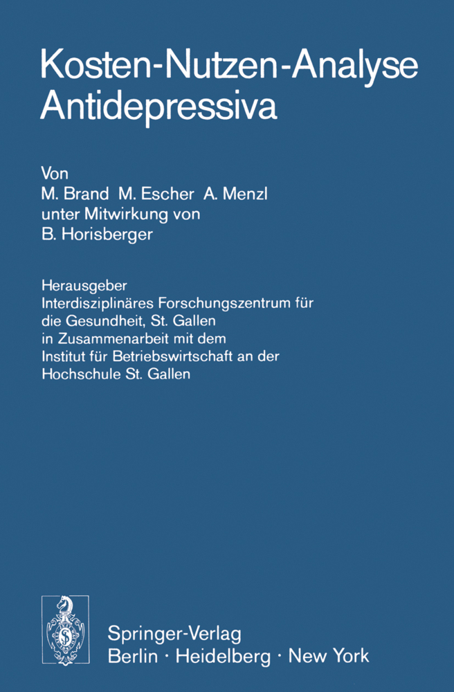 Kosten-Nutzen-Analyse Antidepressiva