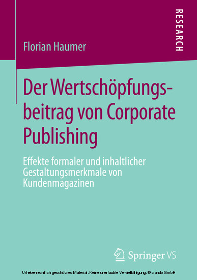 Der Wertschöpfungsbeitrag von Corporate Publishing