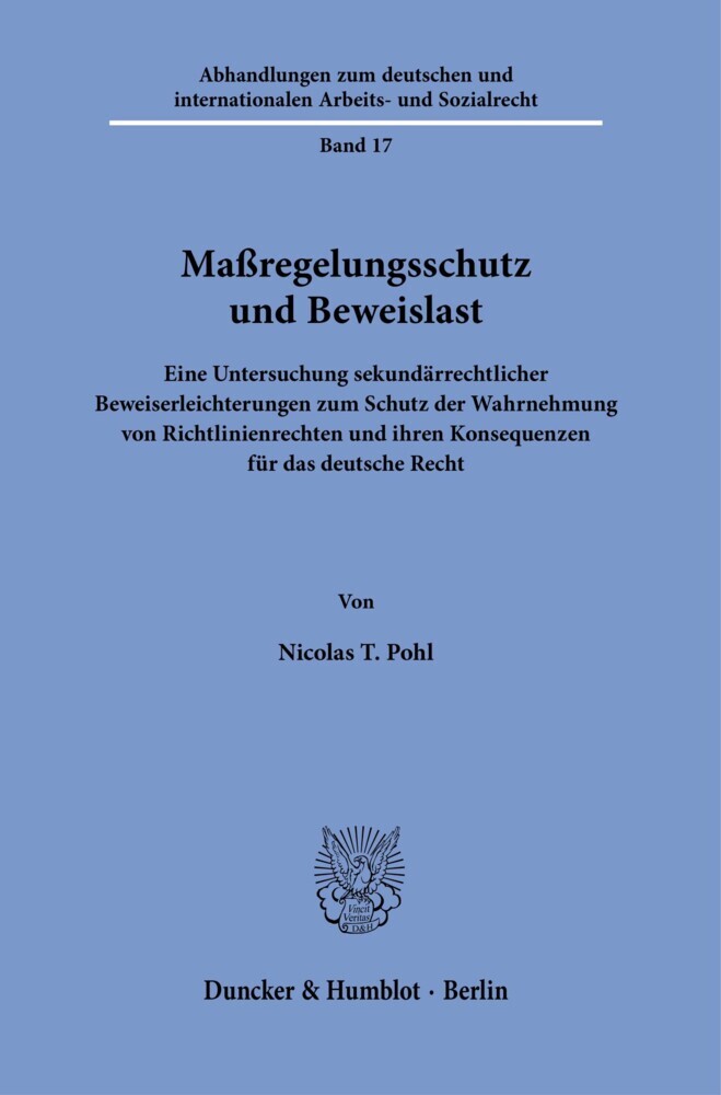 Maßregelungsschutz und Beweislast.