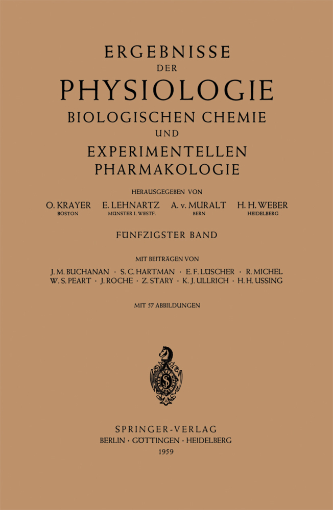 Ergebnisse der Physiologie Biologischen Chemie und Experimentellen Pharmakologie