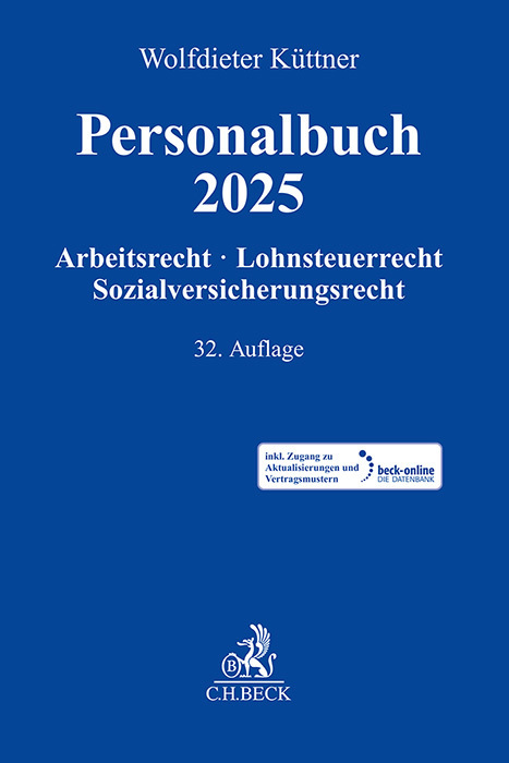 Personalbuch 2025, m. 1 Buch, m. 1 Online-Zugang