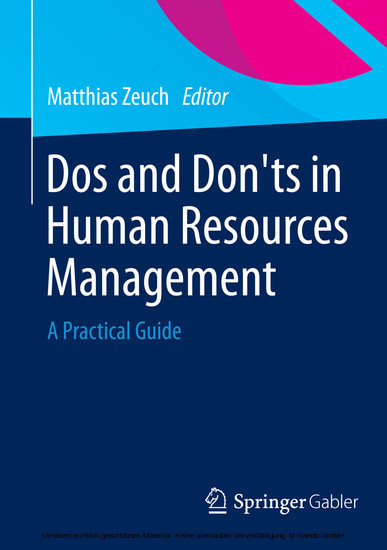 Dos and Don'ts in Human Resources Management