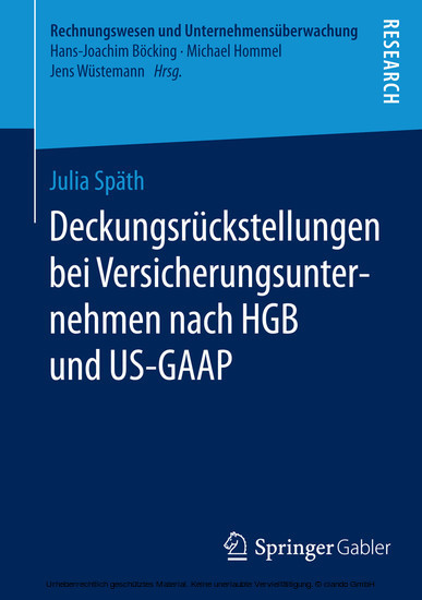 Deckungsrückstellungen bei Versicherungsunternehmen nach HGB und US-GAAP