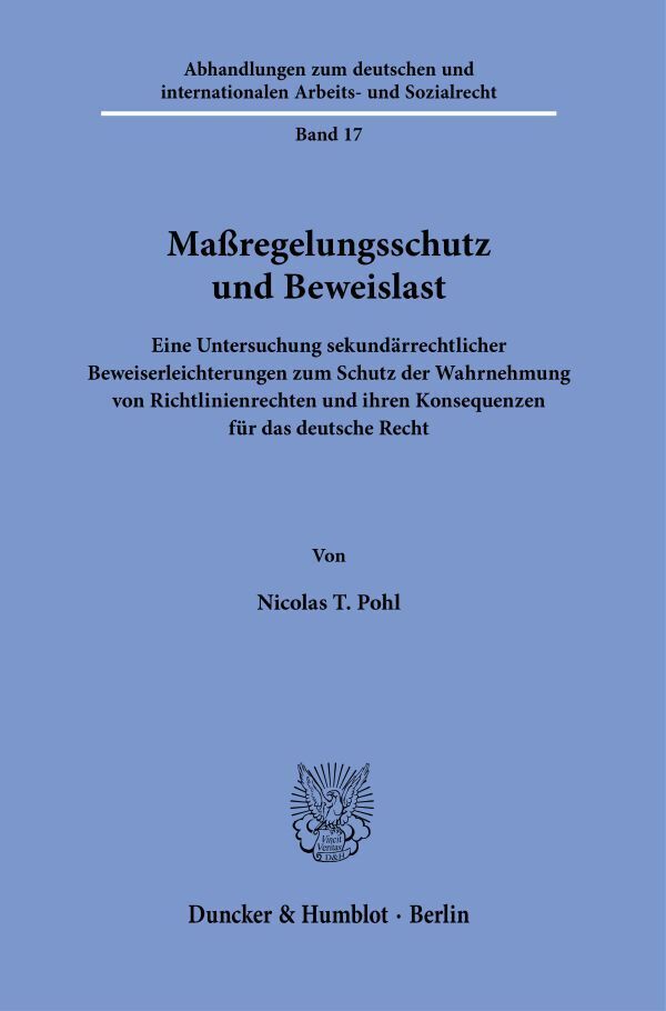 Maßregelungsschutz und Beweislast.