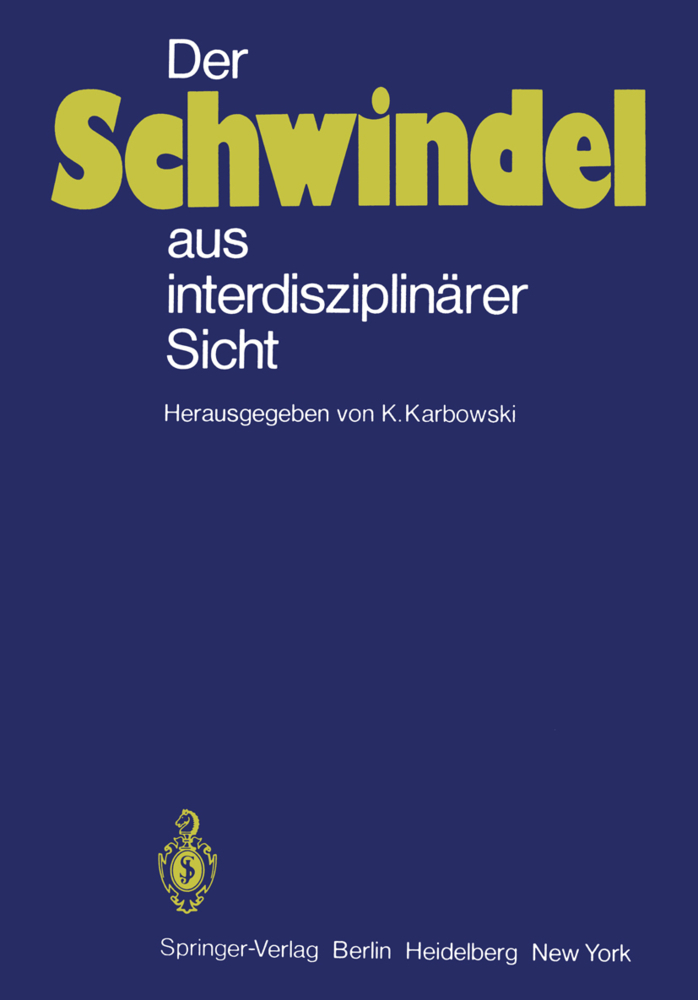 Der Schwindel aus interdisziplinärer Sicht