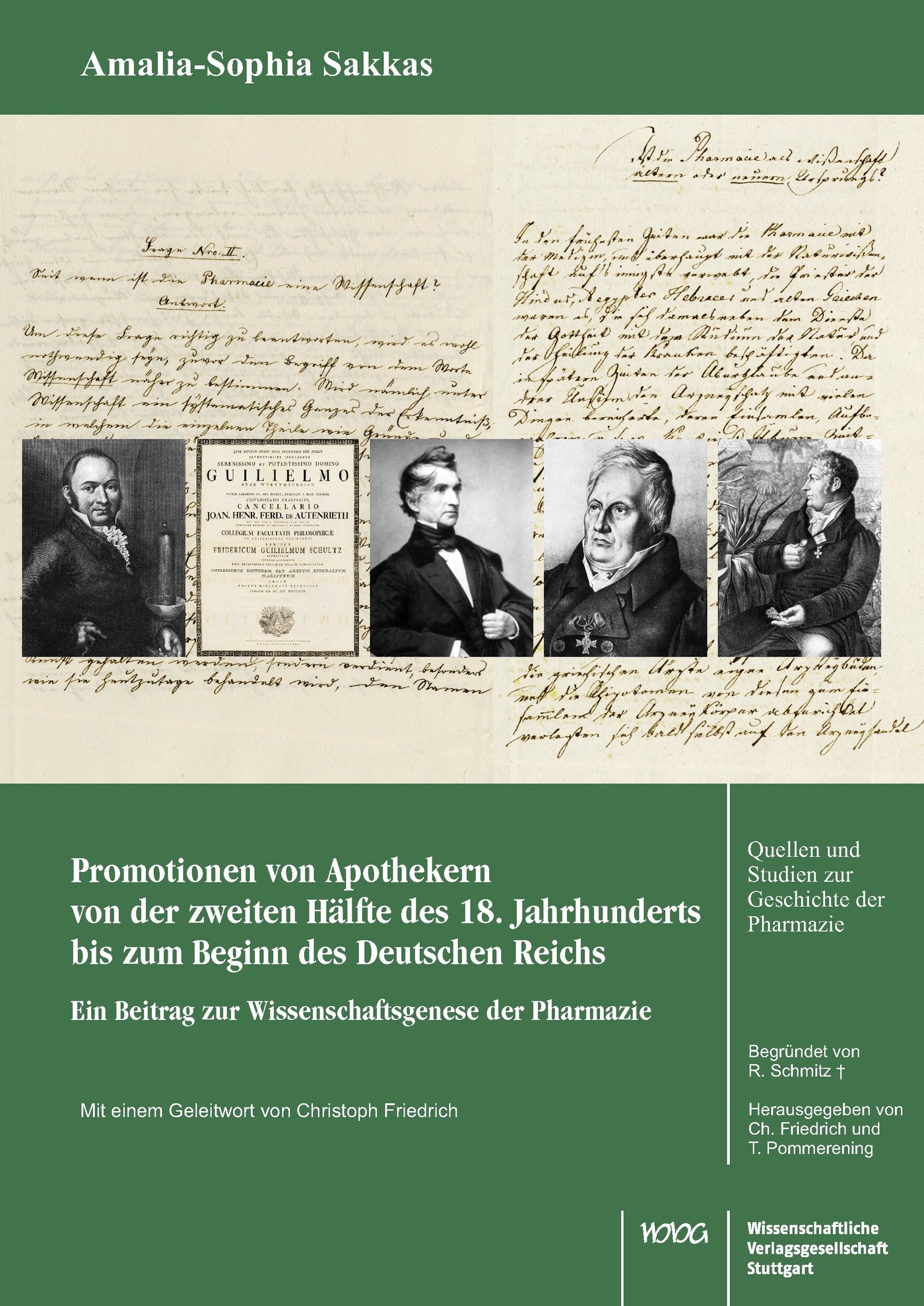 Promotionen von Apothekern von der zweiten Hälfte des 18. Jahrhunderts bis zum Beginn des Deutschen Reichs