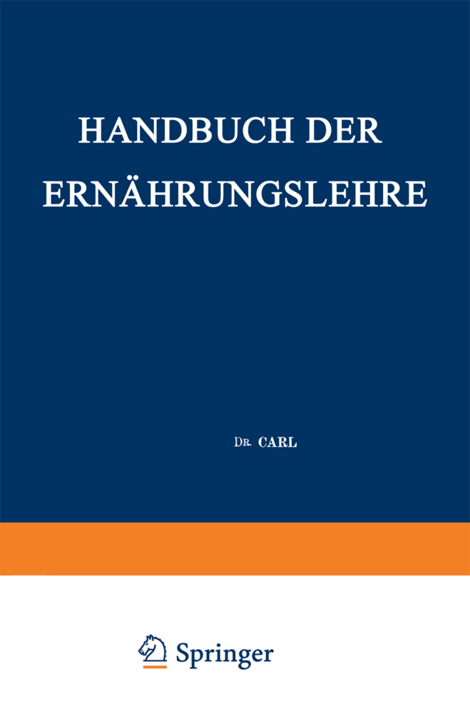 Handbuch der Ernährungslehre, 2 Tle.