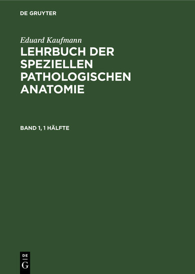 Lehrbuch der speziellen pathologischen Anatomie