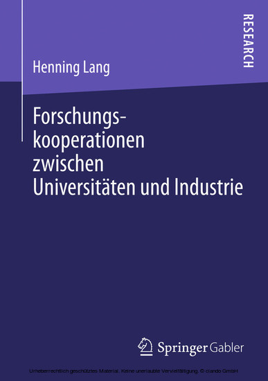 Forschungskooperationen zwischen Universitäten und Industrie