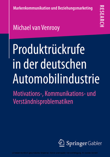 Produktrückrufe in der deutschen Automobilindustrie