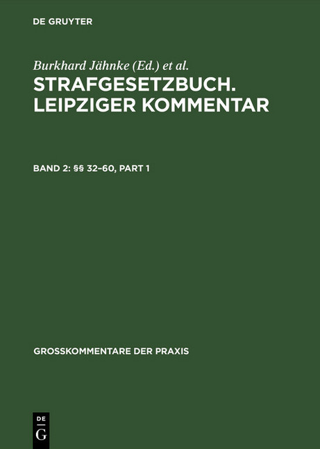 Strafgesetzbuch. Leipziger Kommentar, 32-60