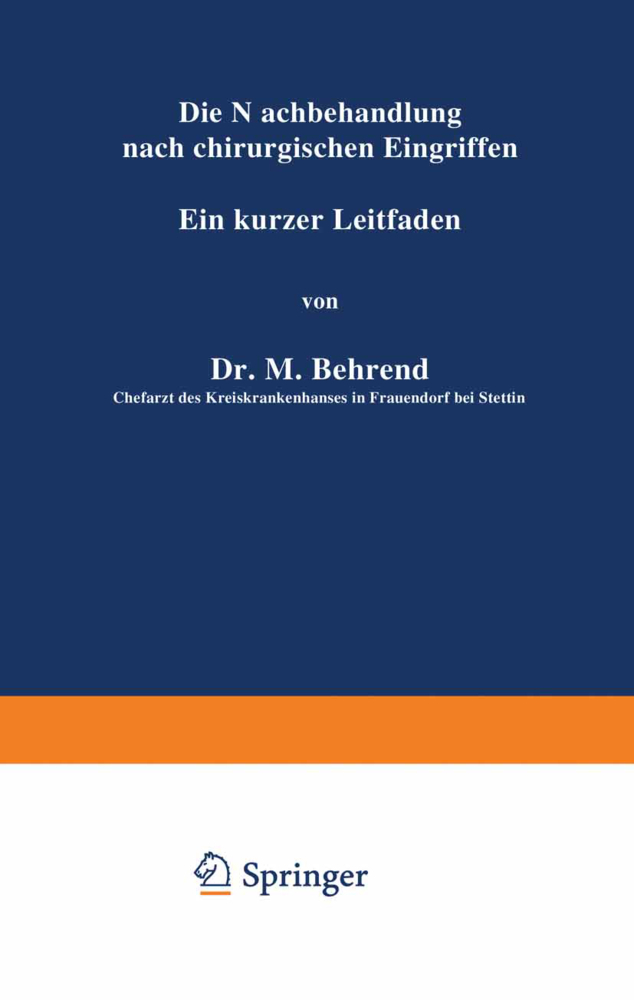 Die Nachbehandlung nach chirurgischen Eingriffen