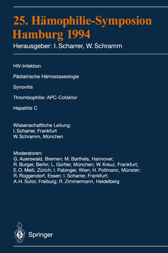 25. Hämophilie-Symposium Hamburg 1994