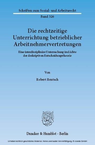 Die rechtzeitige Unterrichtung betrieblicher Arbeitnehmervertretungen.